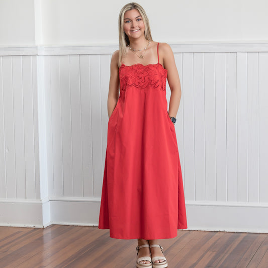 Reya Maxi Dress - Red