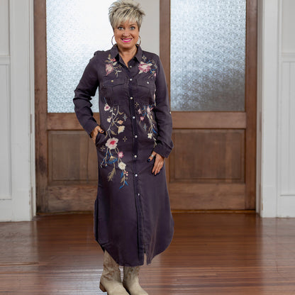 Savina Dress - Charcoal