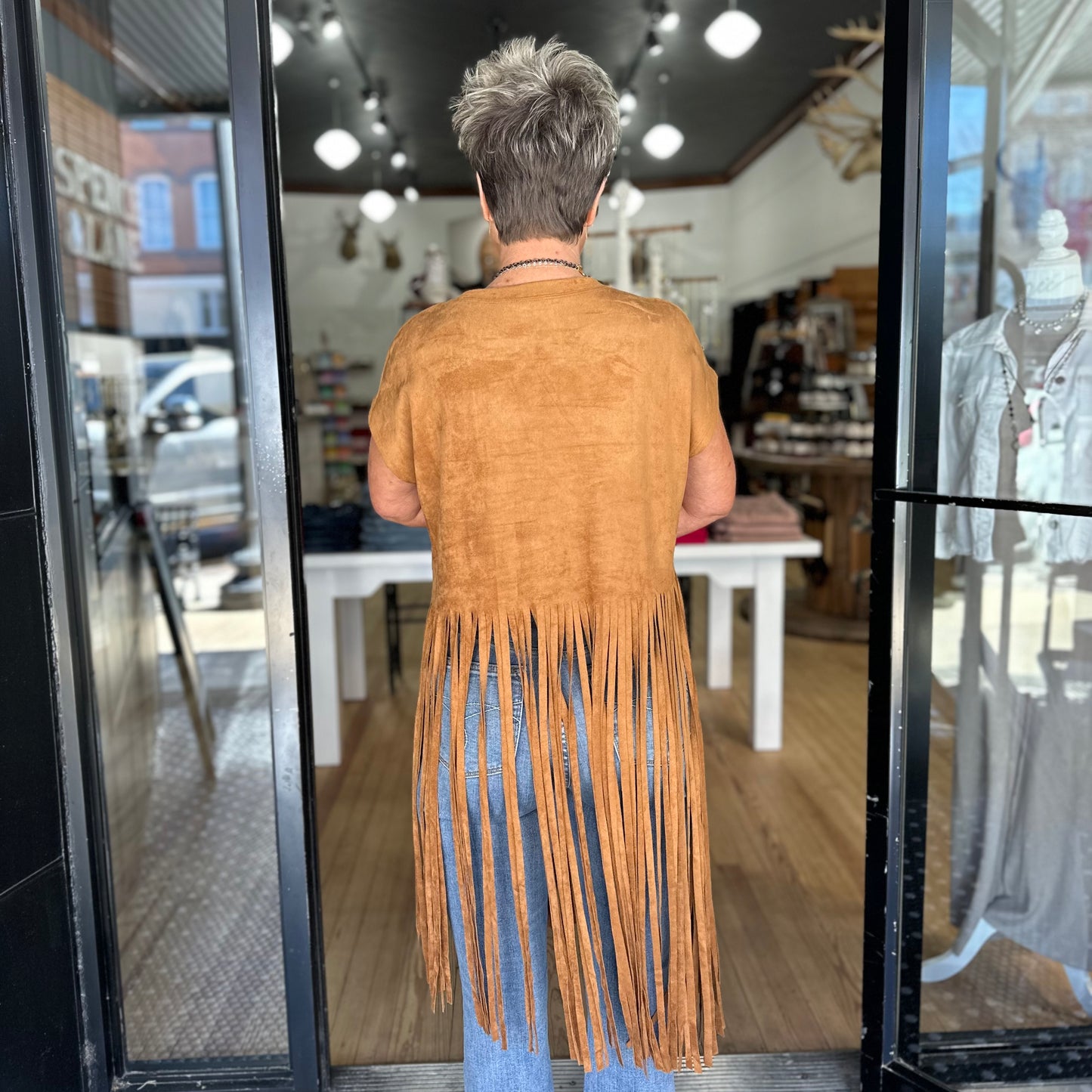 "On My High Horse" Fringe Top