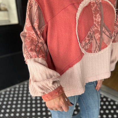 Woodstock Vibes Top - Dried Red