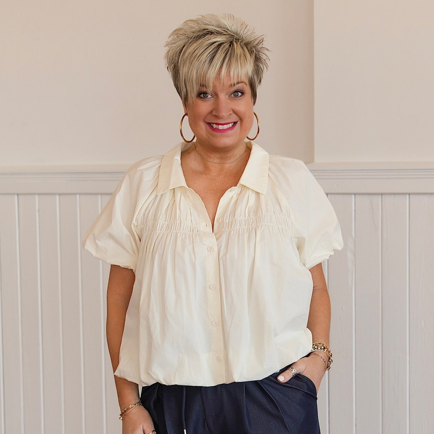 Isn't She Lovely Top - Cream