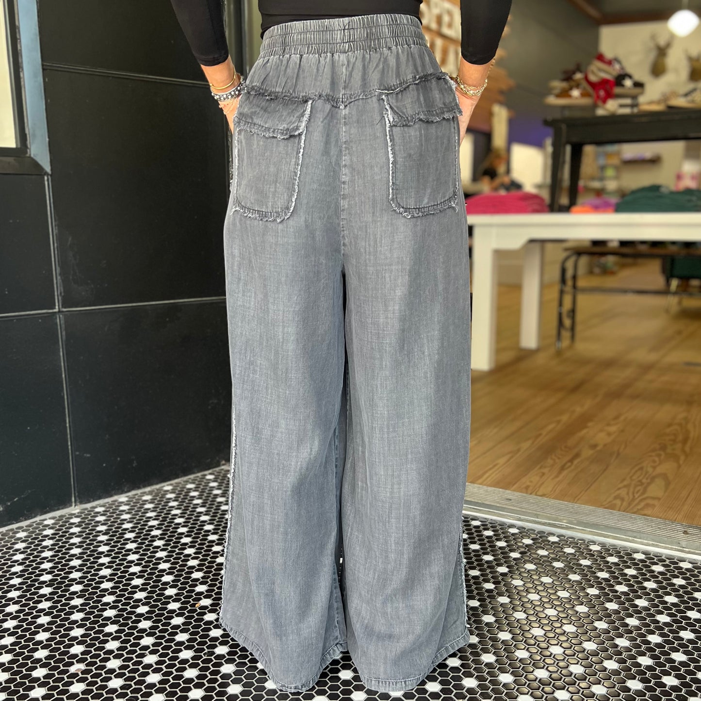 Mamma Mia Pants- Black Denim