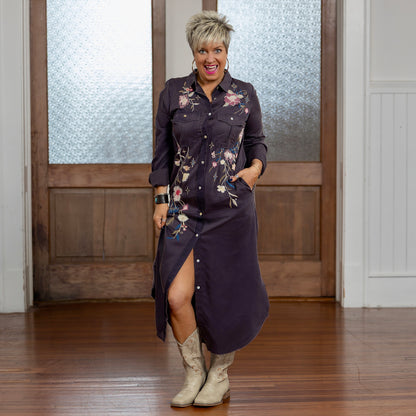 Savina Dress - Charcoal