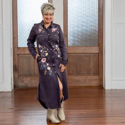 Savina Dress - Charcoal
