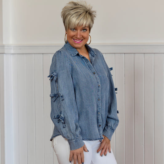 Love Struck Shirt - Washed Denim