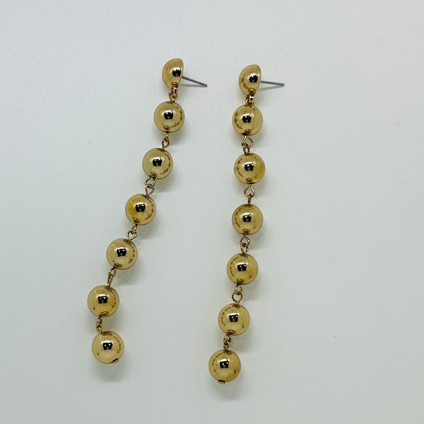 Multi Metal Ball Drop Earrings- Gold, Silver, Rose Gold