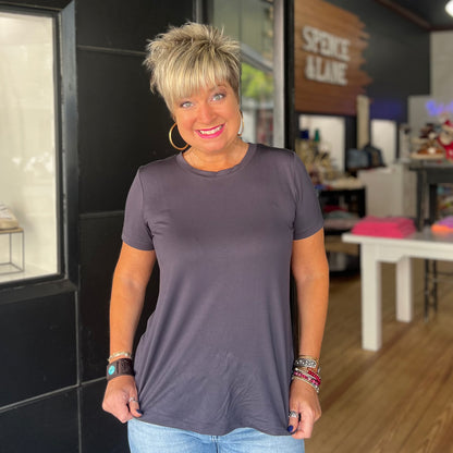 Back to Basics Tee - Dark Charcoal