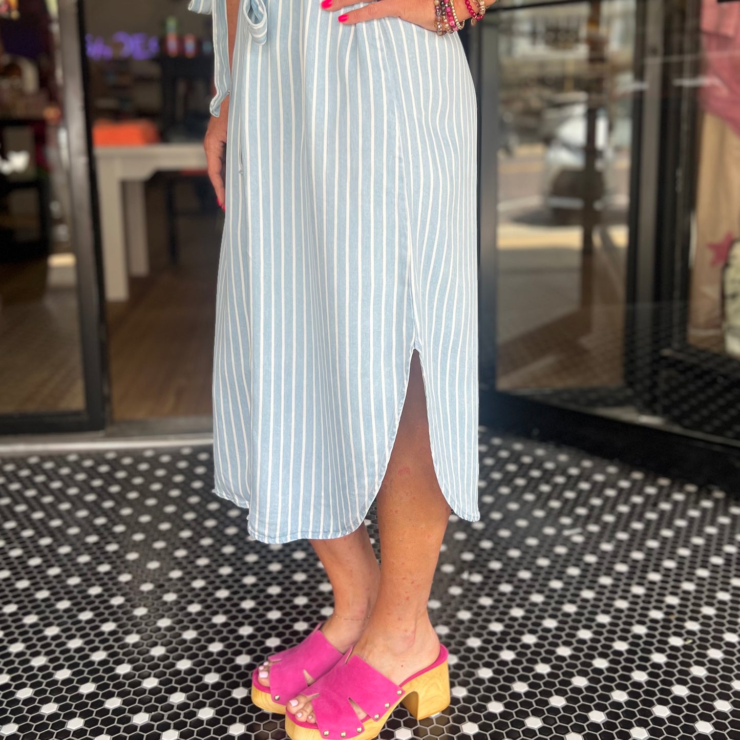 The Hamptons Dress- Chambray