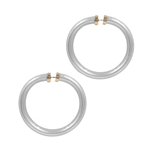 Tube Jelly Endless Hoops- Silver