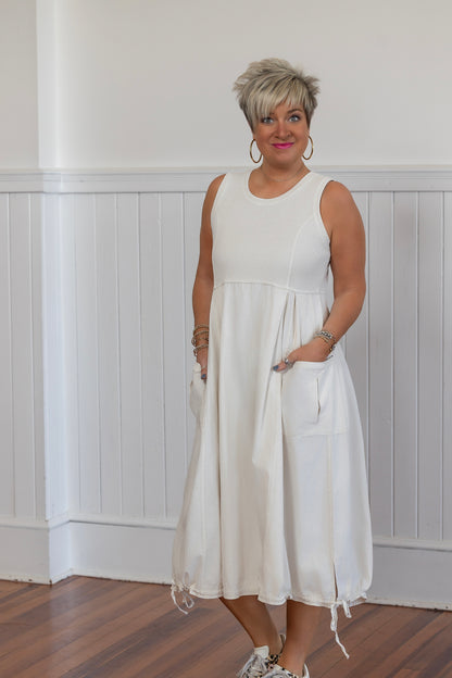 Off-Duty Edge Dress - Ecru