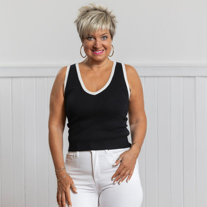Nancy V Neck Knit Top - Assorted