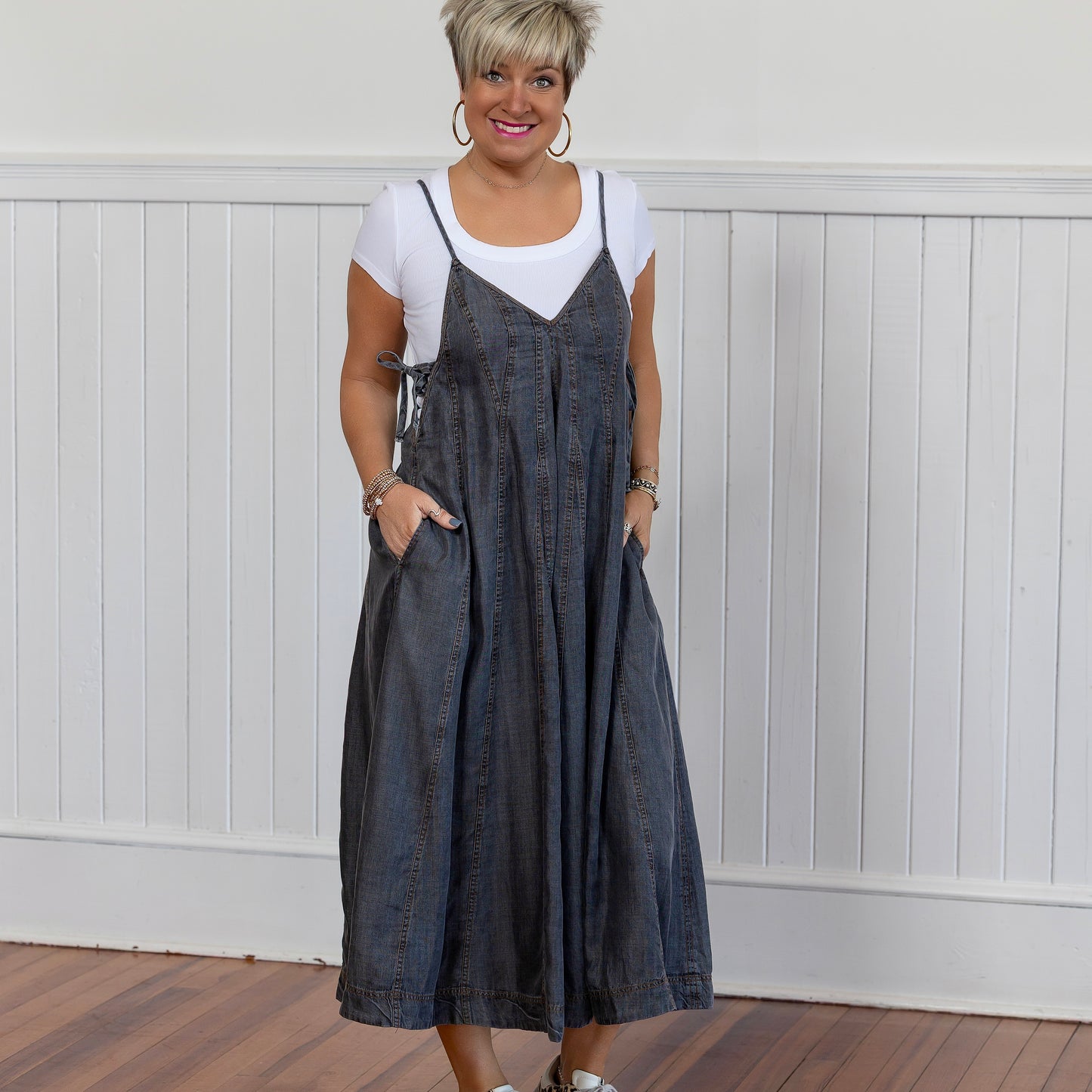 Boujee in Denim Jumpsuit - Assorted