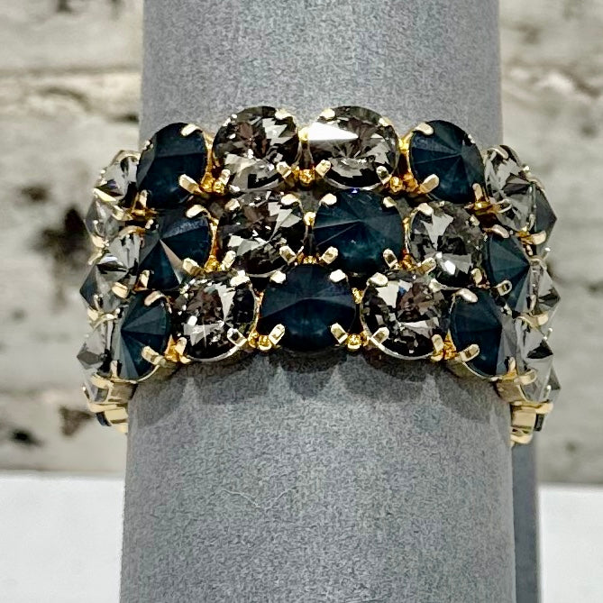 Calista Stretch Bracelet - Deep Blue/Grey