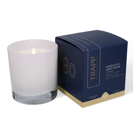 No. 80 Vanilla & Soft Musk- 7oz Signature Candle