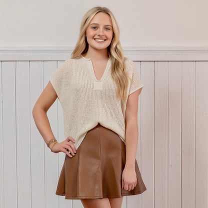 Sassy Swing Skirt- Tan
