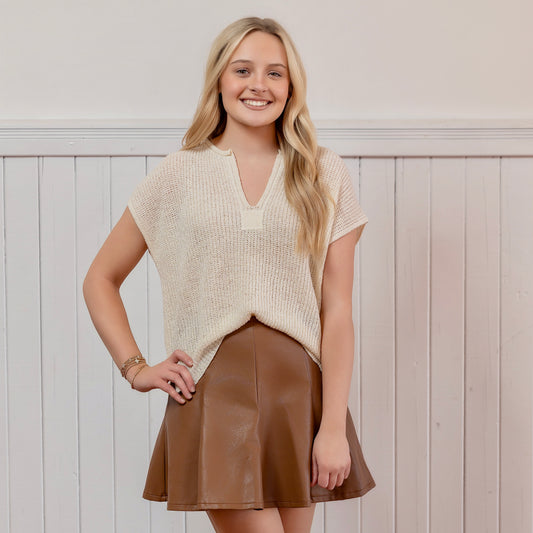 Sassy Swing Skirt- Tan