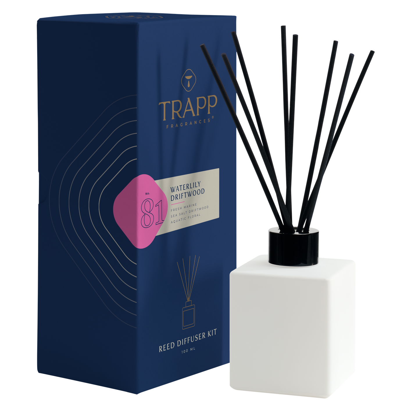 No. 81 Waterlily Driftwood- 4oz Reed Diffuser Kit