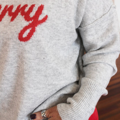 'Merry' Sweater- Slate Gray