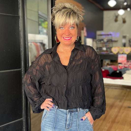 Romance is in the Air Top - Black