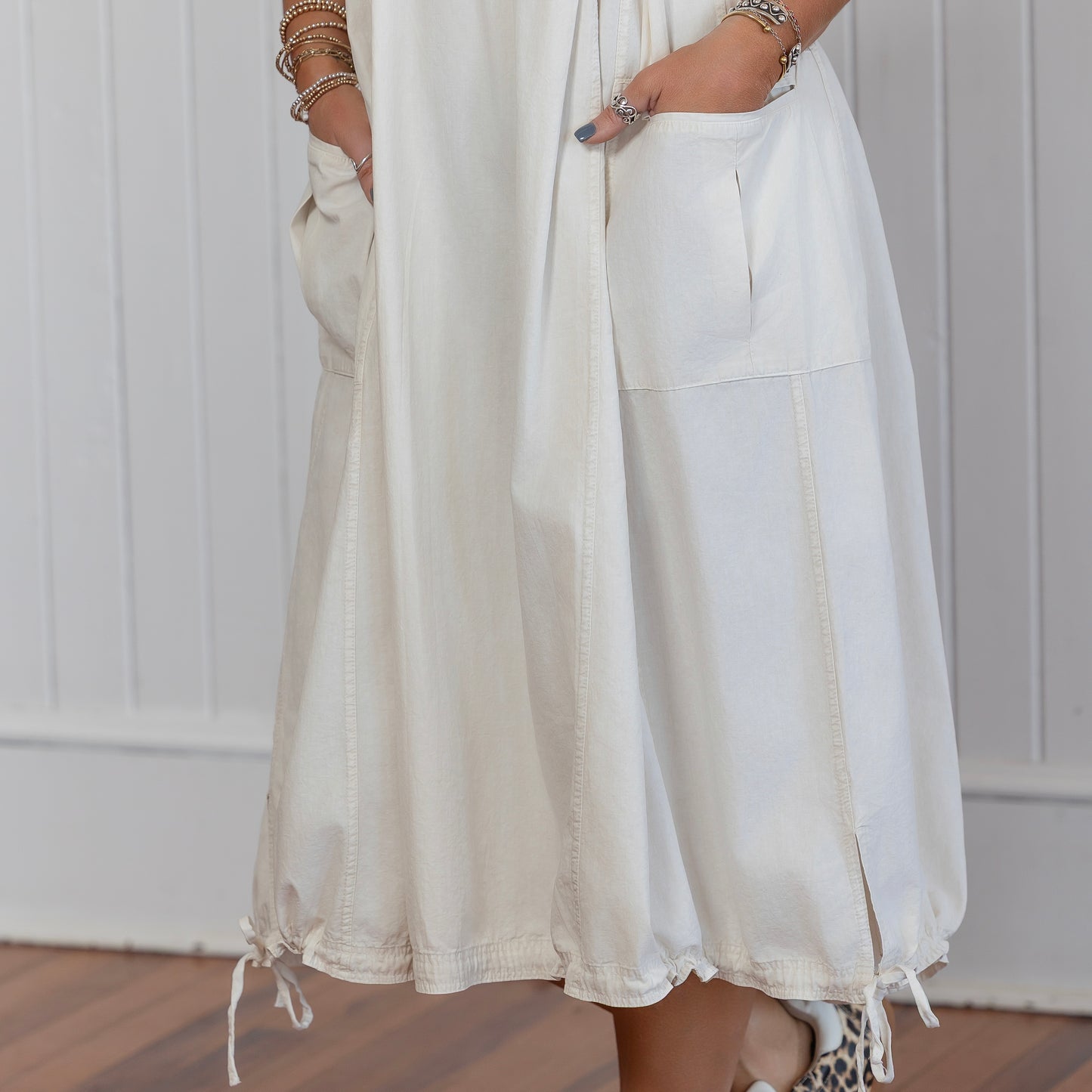 Off-Duty Edge Dress - Ecru