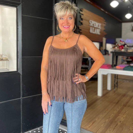 Hippie Rodeo Tank - Chocolate