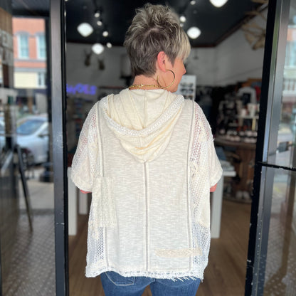 Hooded Tread & Thistle Pullover - Natural