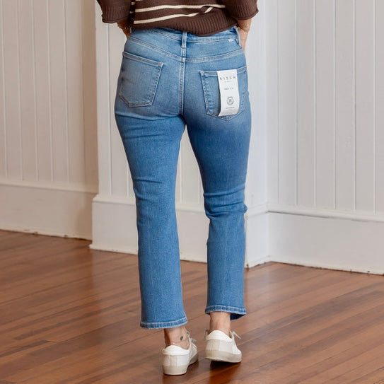 Risen TC Rise-Crop Straight Jeans - Medium