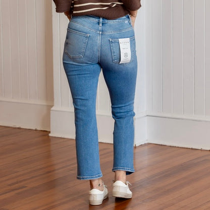 Risen TC Rise-Crop Straight Jeans - Medium