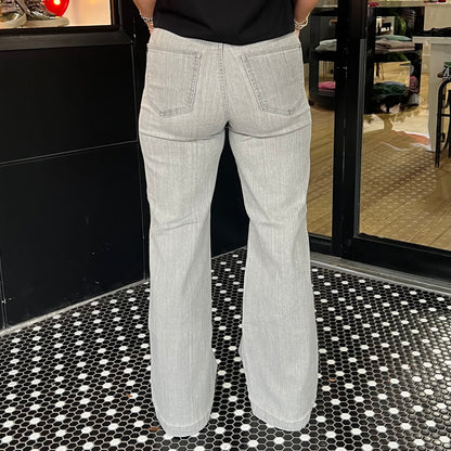 Judy Blue Retro Wide Leg Jeans - Gray