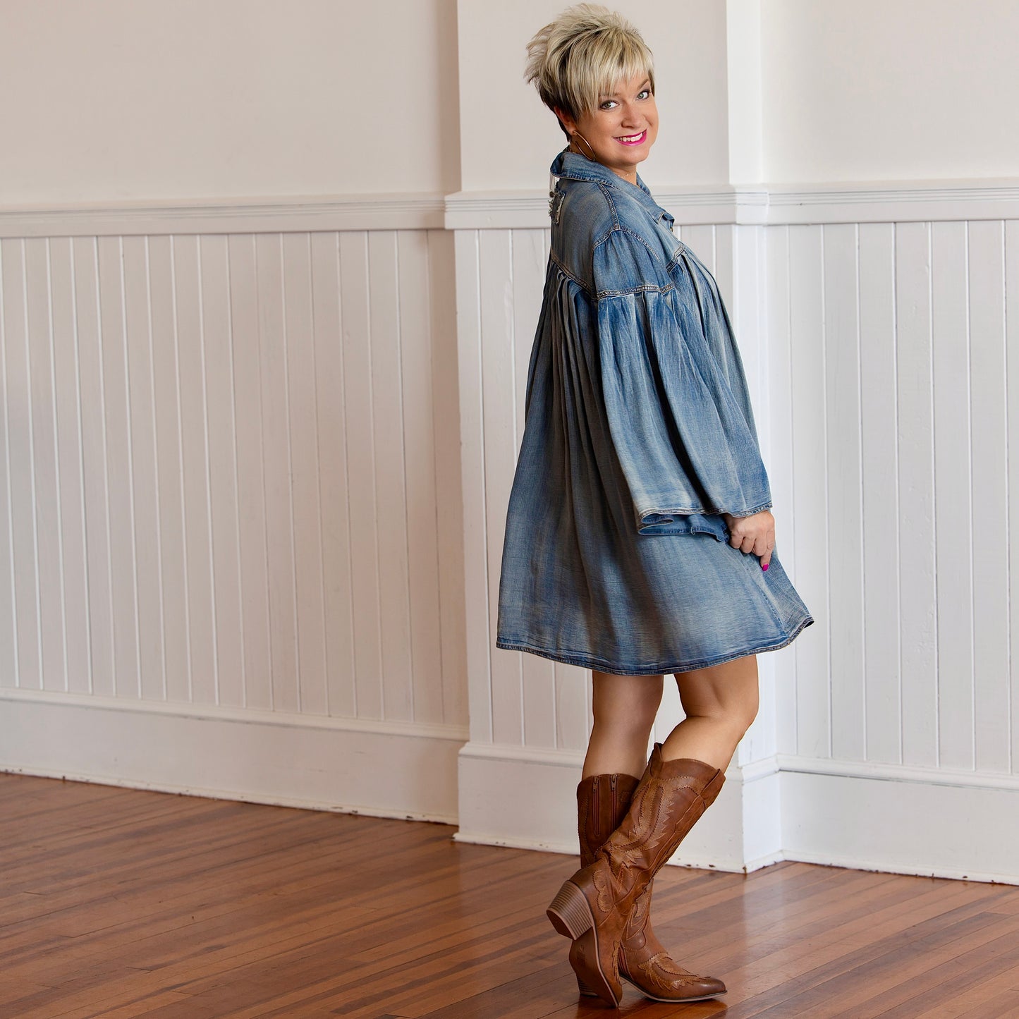 So Happy Together Tunic/Dress - Denim