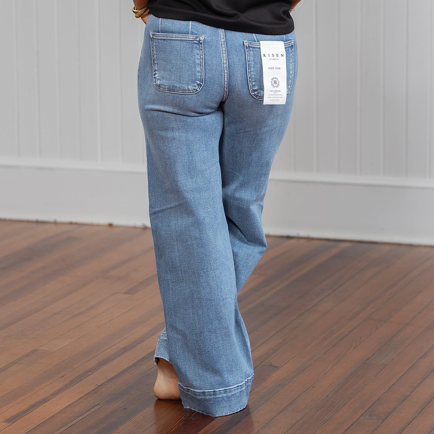 Risen HR Ankle Wide Seam Detailed Jeans - Medium