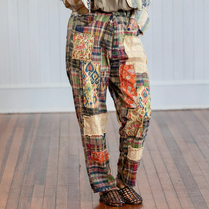 Traveling On Pants - Red/Navy