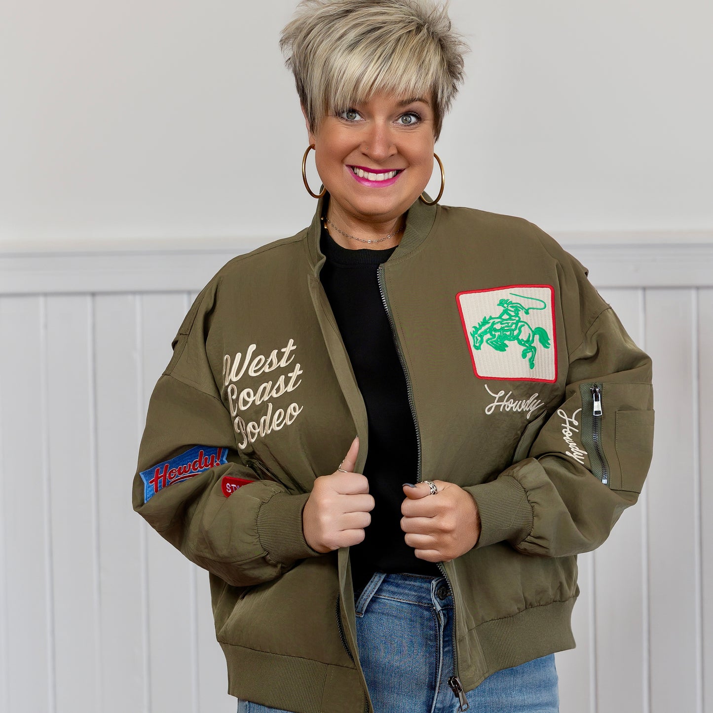 Rodeo Bomber Jacket - Army Green