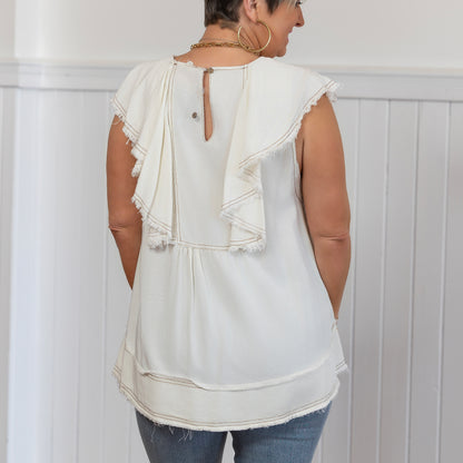 Whisper in the Wind Top - Cream
