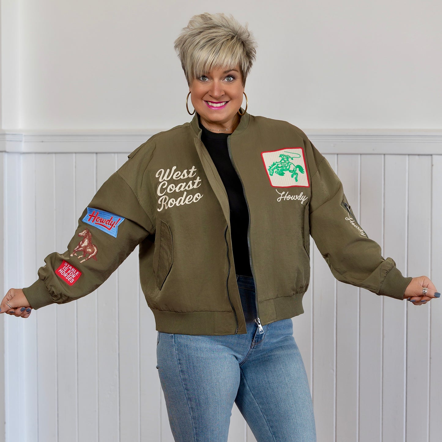 Rodeo Bomber Jacket - Army Green