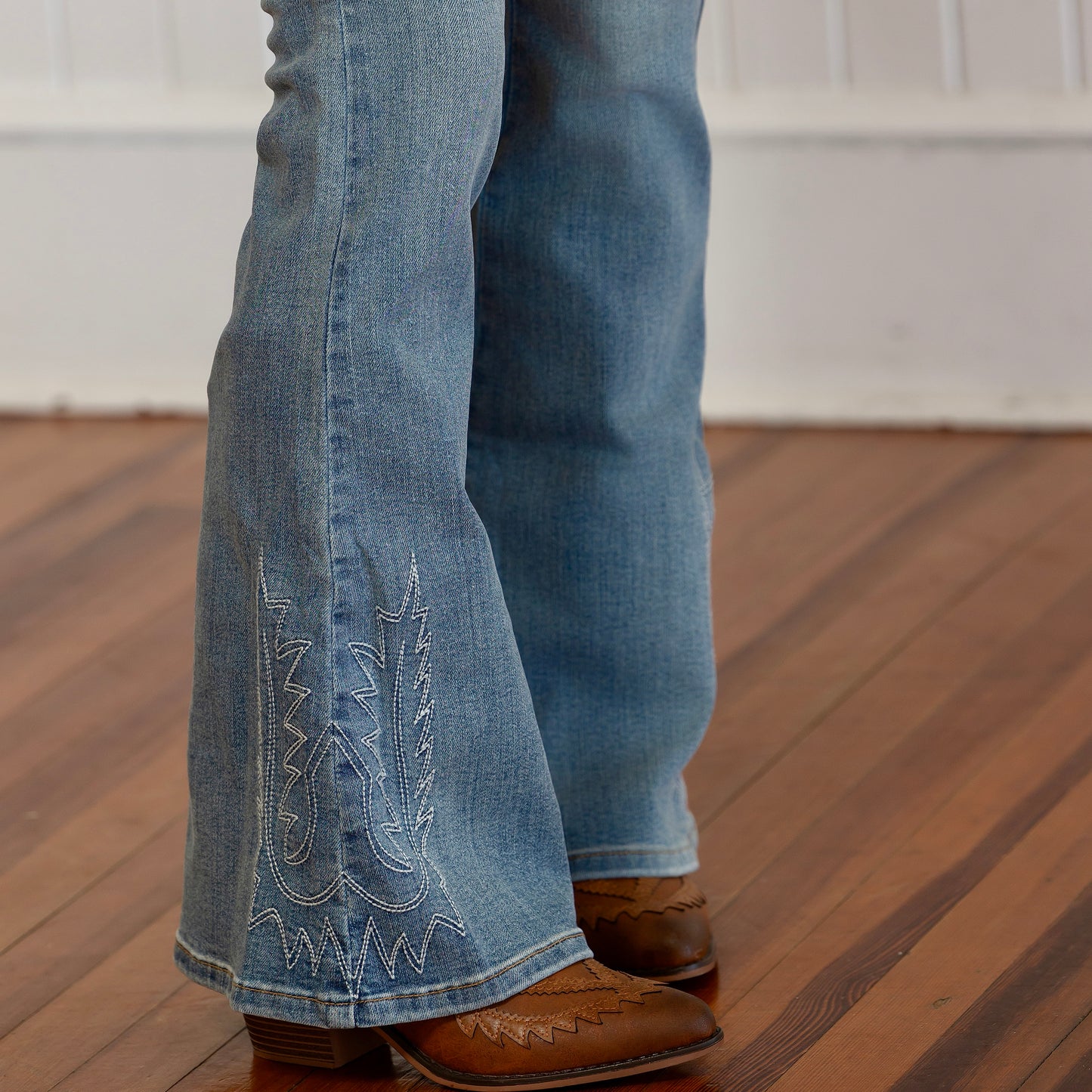 Judy Blue HW Embroidery Detail Flare