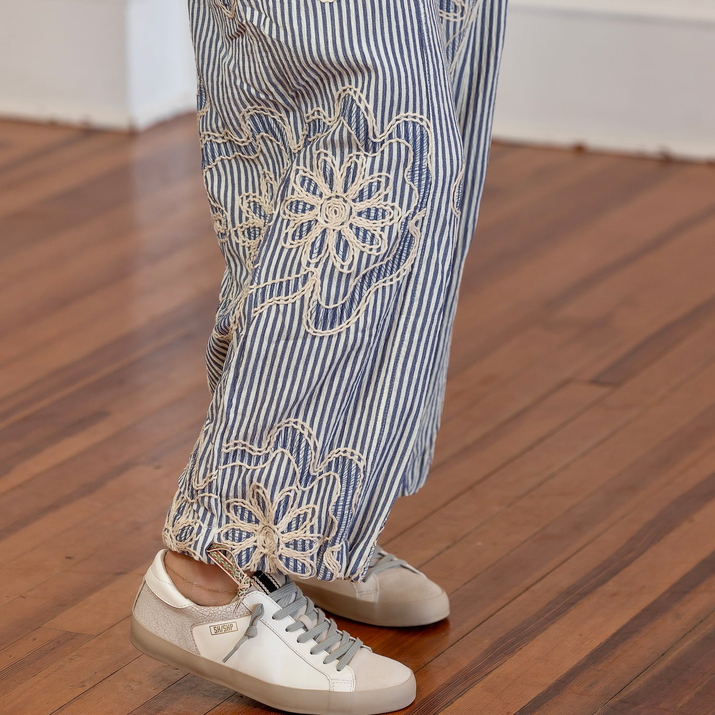 I Can Buy Myself Flowers Pants - Denim Blue