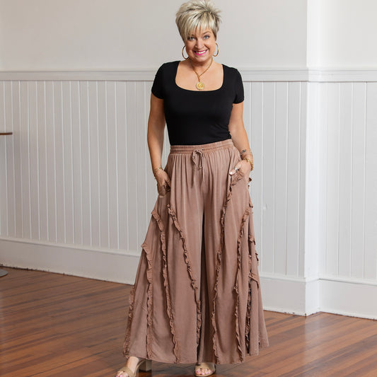 Fashion Forward Pants - Brown