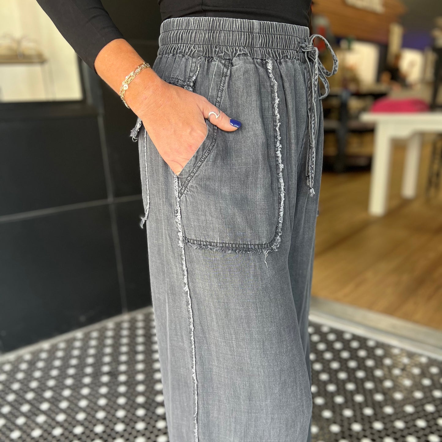 Mamma Mia Pants- Black Denim