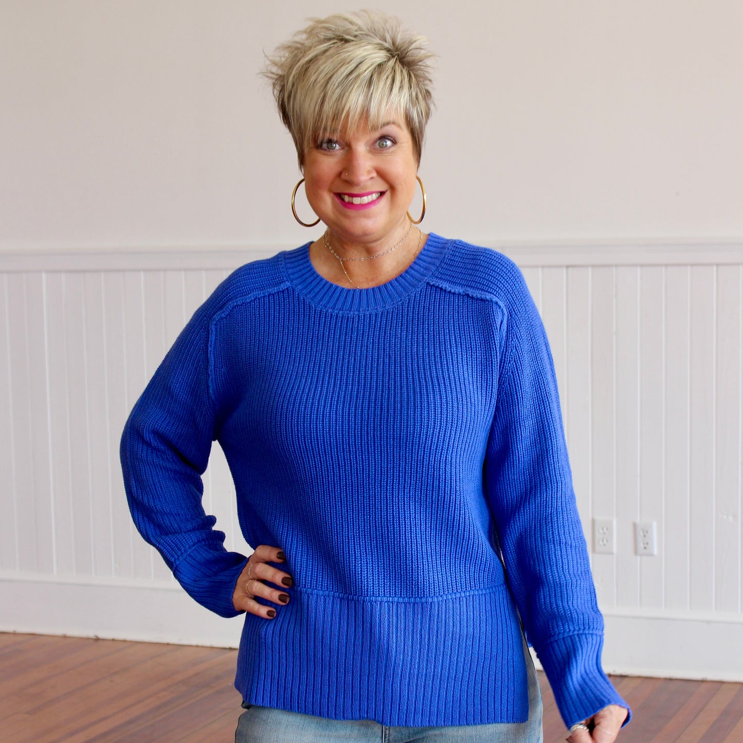 Arctic Dream Sweater- Cobalt