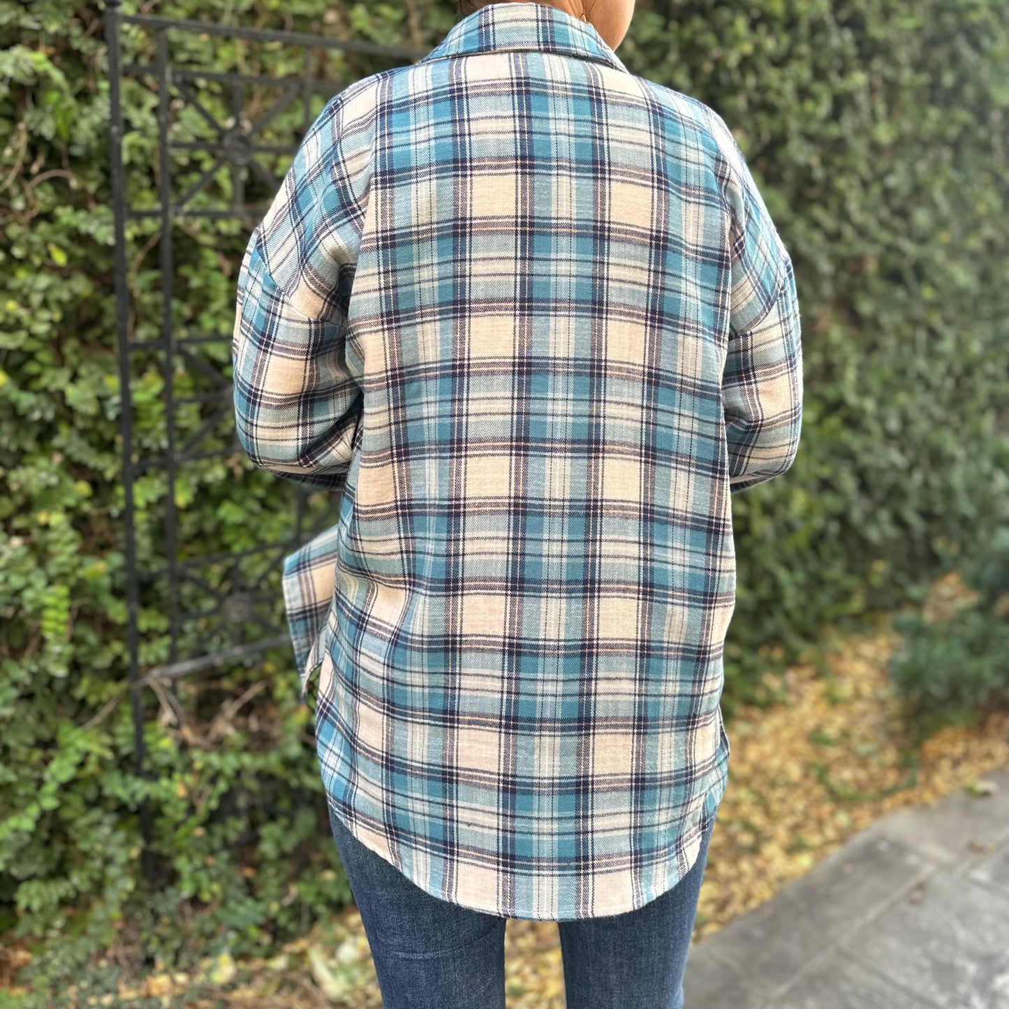 The Perfect Boyfriend Flannel- Teal