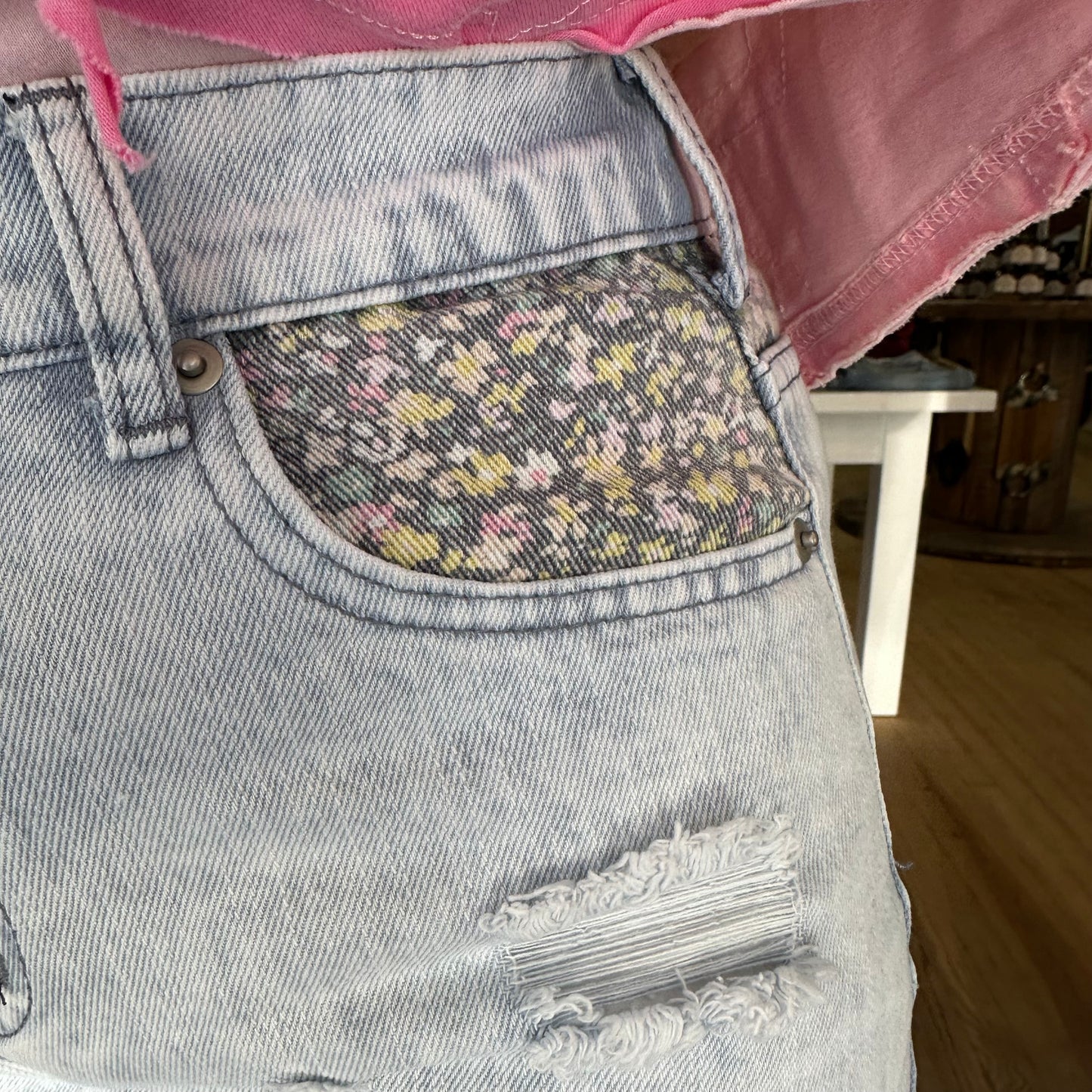 Peace Sign Princess Jeans - Blue