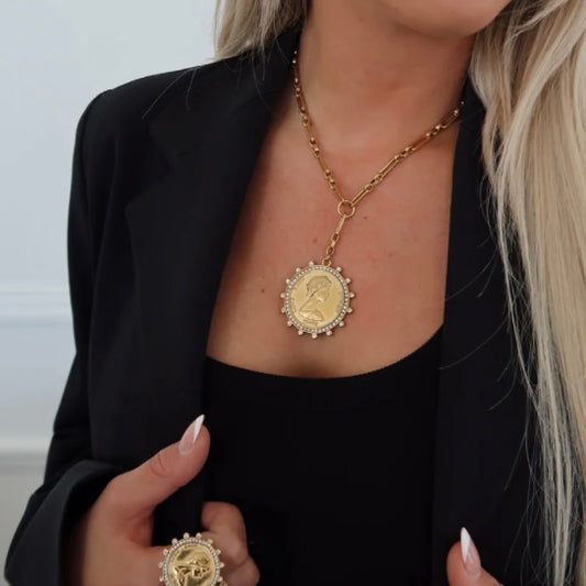 Lariat Coin Necklace