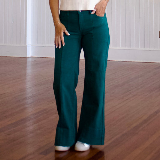 Risen MidRise Wide Hem - Hunter Green