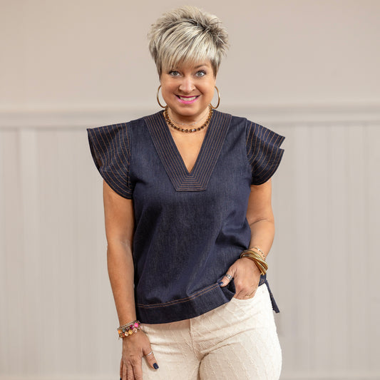 Feeling Alive Top - Denim