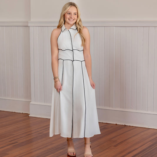 Sweet Escape Dress - Wht/Blk