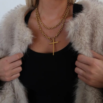 Wrap Around Cross Necklace