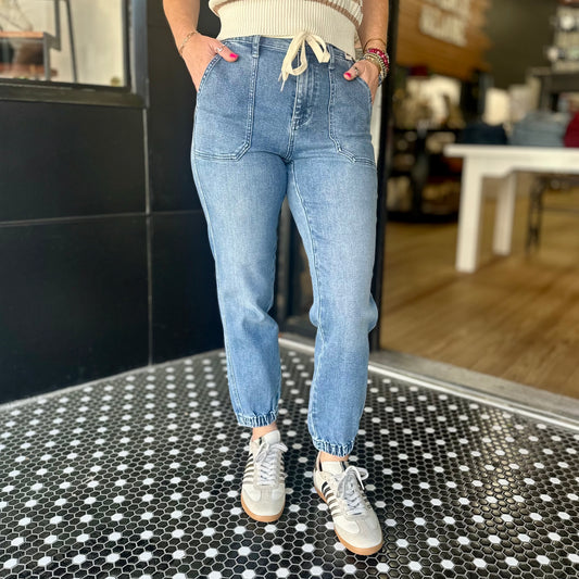 Judy Blue HW Denim Jogger