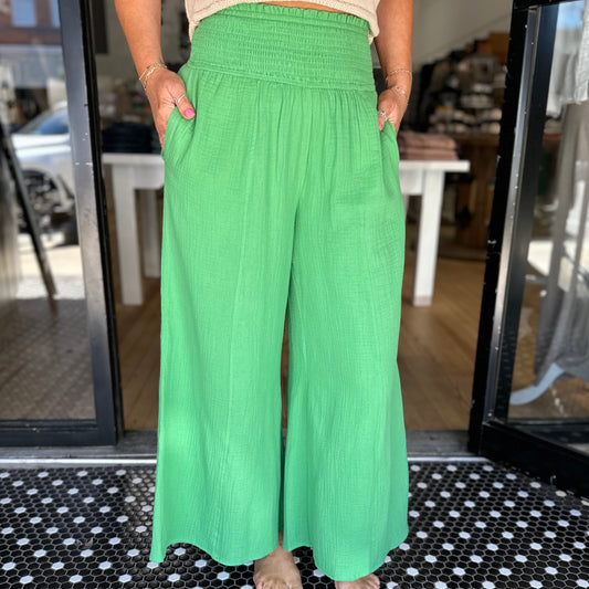 Easy Breezy Pants- Green