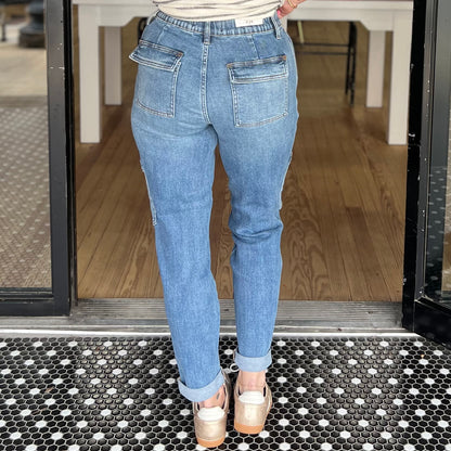 Judy Blue HW Cuffed Cargo Jogger